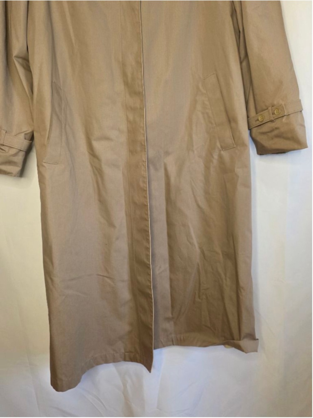 London Fog Beige Trench Coat Size 16 - Picture 3 of 7